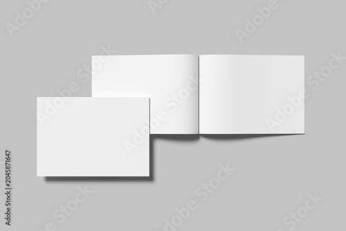 Realistic blank landscape magazine illustration for mockup