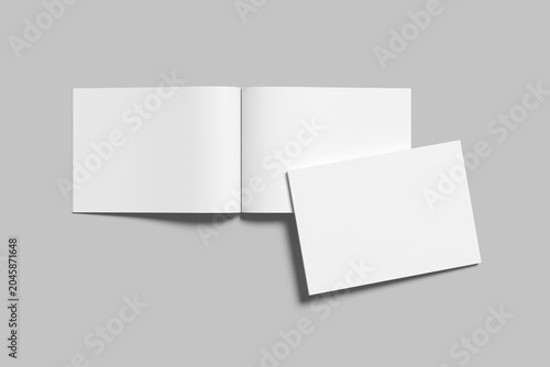 Realistic blank landscape magazine illustration for mockup