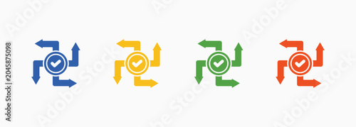 Foto Guidance Icon Set Color Multiple Style Collection Vector Illustration