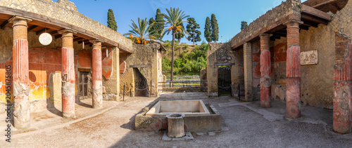 Konstfotografi Herculaneum Ancient City view that Roman town buried in the eruption of Mount Ve