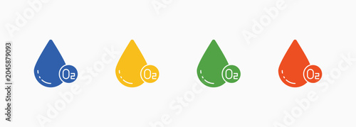 Fényképezés Oxygen Icon Set Color Multiple Style Collection Illustration