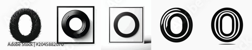 Vector silhouette of alphabet O