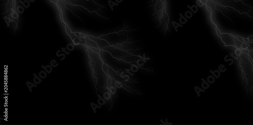 Dark background with lightning effects, abstract black and gray texture