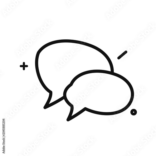 Two chat bubbles symbolizing conversation and messaging