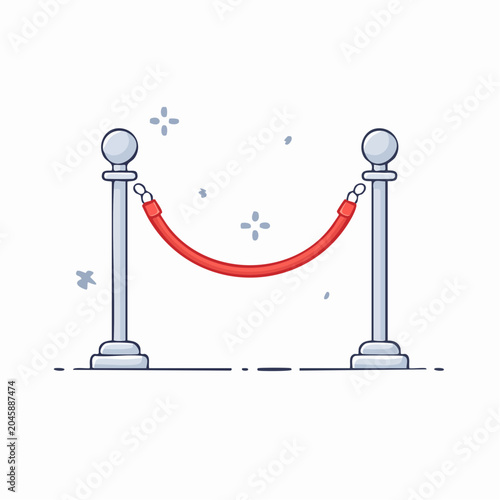 Red Carpet Stanchion Rope Barrier