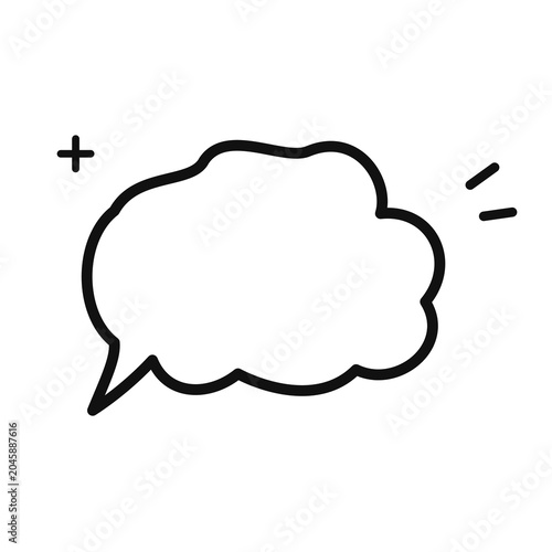 A blank speech bubble for creative messages