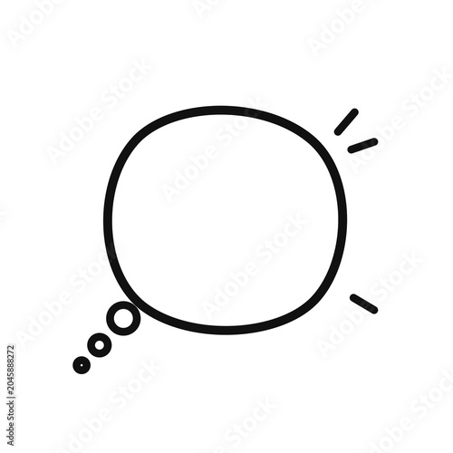 A blank thought bubble ready for text