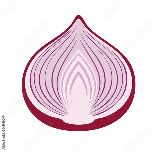 Red Onion Slice Icon
