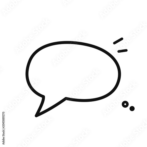 A blank comic speech bubble ready for text input