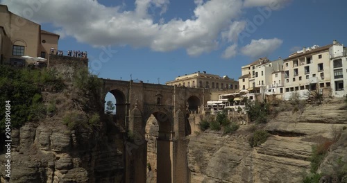 The famous Puente Nuevo (New Bridge) in the historic city of Ronda, located in the Andalusian province of Málaga in southern Spain.