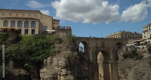 The famous Puente Nuevo (New Bridge) in the historic city of Ronda, located in the Andalusian province of Málaga in southern Spain.