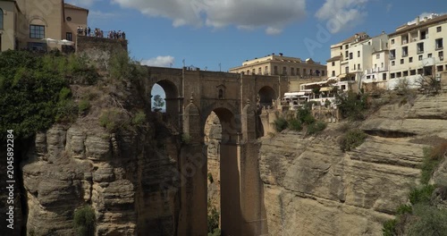The famous Puente Nuevo (New Bridge) in the historic city of Ronda, located in the Andalusian province of Málaga in southern Spain.