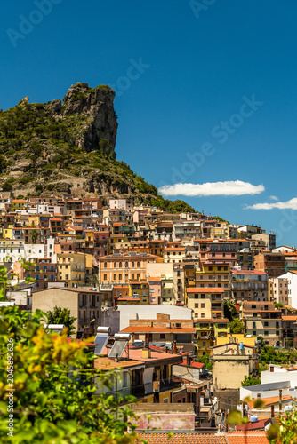 Colorful Facades in a Sardinian Mountain Town