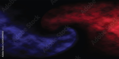 Принти на полотні Vector realistic isolated Red and Blue Smoke effect for decoration and covering on the transparent background