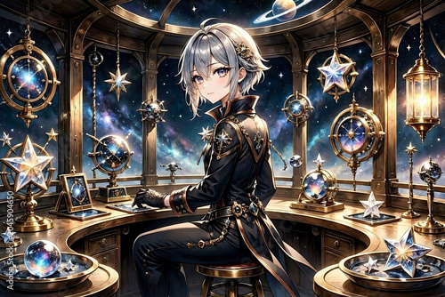 nime luxury fashion campaign key visual, original female protagonist