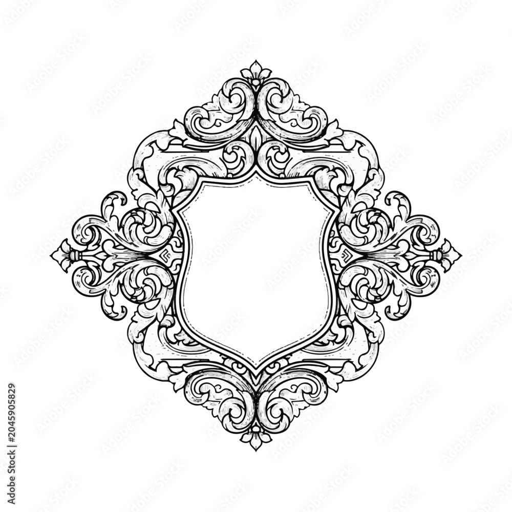 Obraz premium Intricate Ornate Frame Border Design.