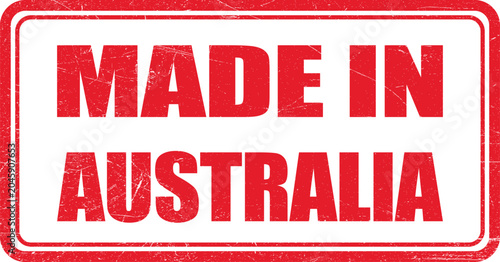 Bilde på lerret Made in Australia Stamp Design - Authentic Origin Label