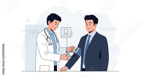Doctor checking patient's blood pressure with digital monitor, healthcare concept