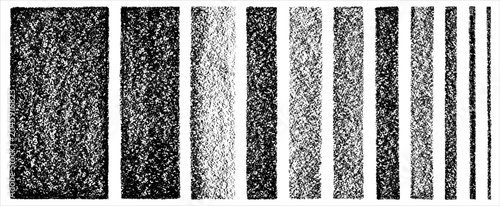 Textured grunge rough rectangles wide stripes collection. Chalk charcoal black wax soft crayon pastel hand drawn artistic graphic elements grungy distressed aged shapes banners text backgrounds set