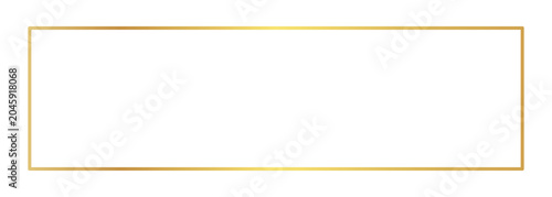 Photos Minimal Luxury Gold Rectangle Frame Border Template with Elegant Thin Outline, M