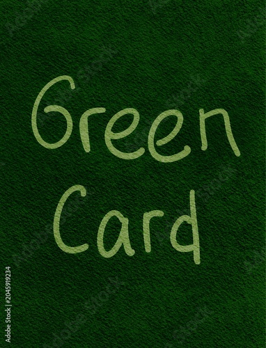 Green Card text on green background