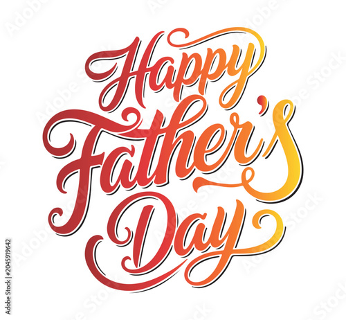 Father's Day greeting typography design with creative modern calligraphy hand drawn lettering for card printing