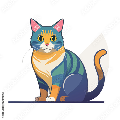 Stylized Cat Illustration
