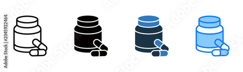 Konstfotografi Supplement icon multiple style vector illustration