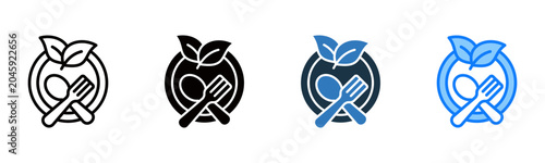 Photos Healthy Eat icon multiple style vector illustration