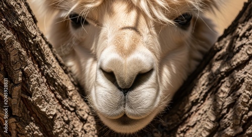 Camel face, close-up, desert animal, wildlife portrait, beige fur
