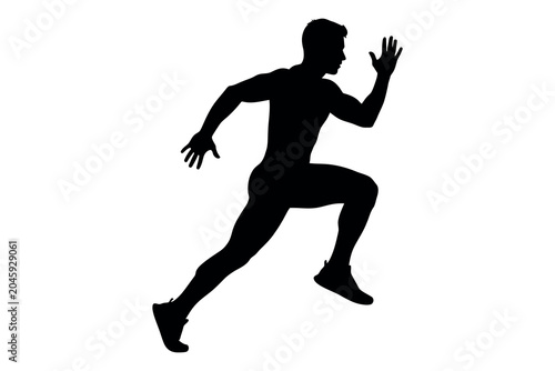 Canvastavla Dynamic silhouette of a running man a powerful representation of speed and athle