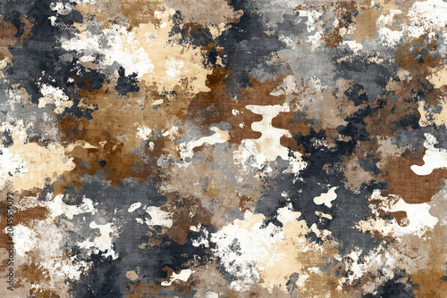 Camouflage Pattern Oil Paint Texture