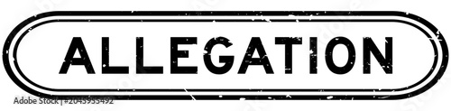 Konstfotografi Grunge black allegation word rubber seal stamp on white background