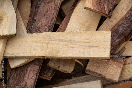firewood chopped and gathered for the winter
