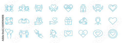 Photos Love and relationship line icons