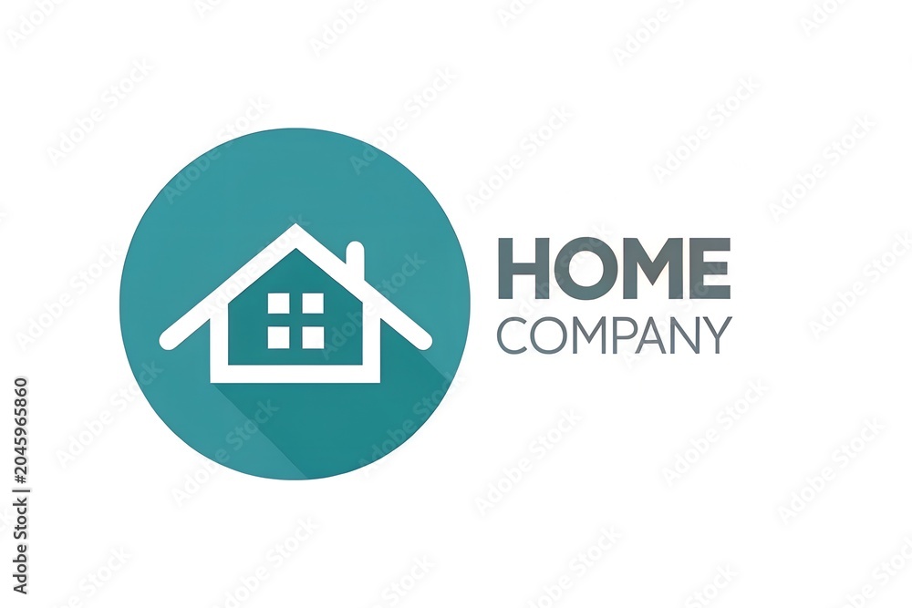 Fototapeta premium Modern house icon with home company logo
