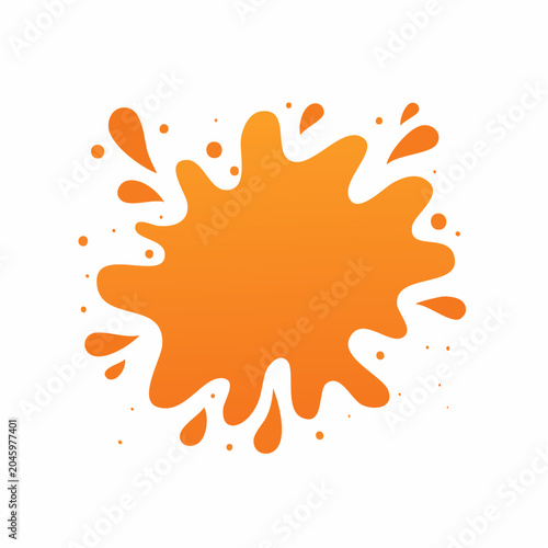 Orange Splash Liquid Blob