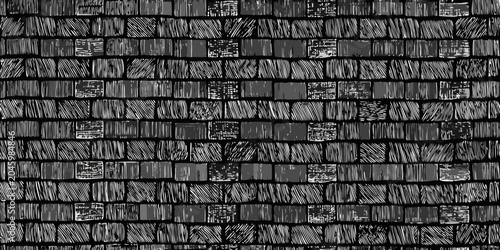 Photos Brick wall pattern grayscale vector illustration with textured surface
