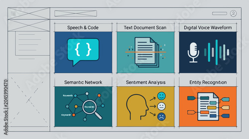 Speech and Text Recognition Icons.