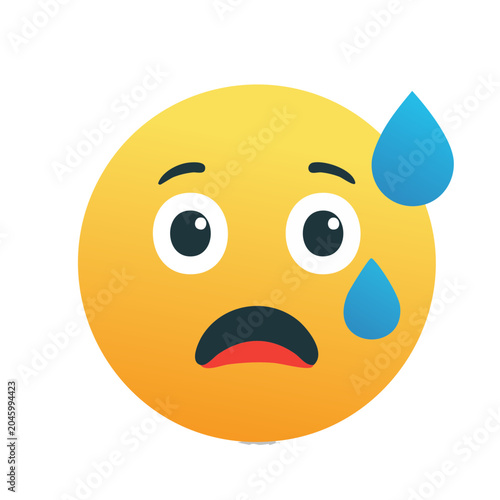 Sweating Emoji Face Icon