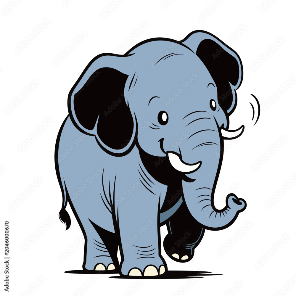 Fototapeta premium elephant cartoon illustration