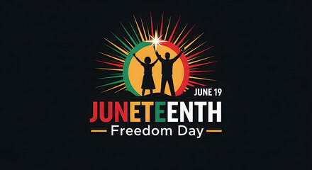 Juneteenth Freedom Day poster with colorful design