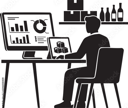 Store Management And Retail Business Operations Illustration