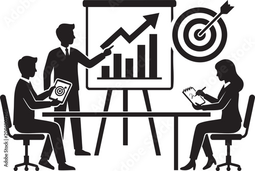 Team Planning Advertising Campaign And Marketing Strategy