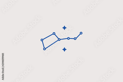 Photos Big dipper constellation stars layout line icon for celestial navigation for night stargazing apps