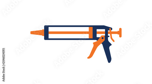 Bild auf Leinwand Manual caulking gun sealant applicator tool illustration.