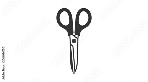Pair of black handle all-purpose household scissors.