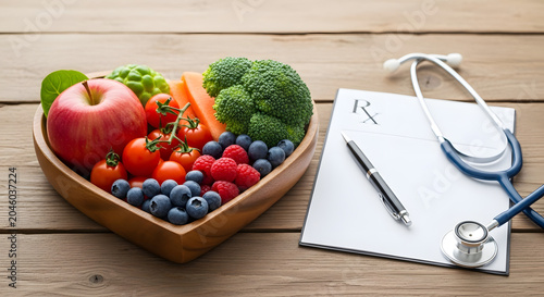 Healthy food for heart health and medical care