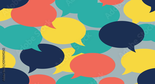 Colorful Speech Bubble Pattern Vector Illustration