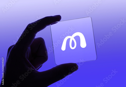 Hand Holding App Icon Mockup